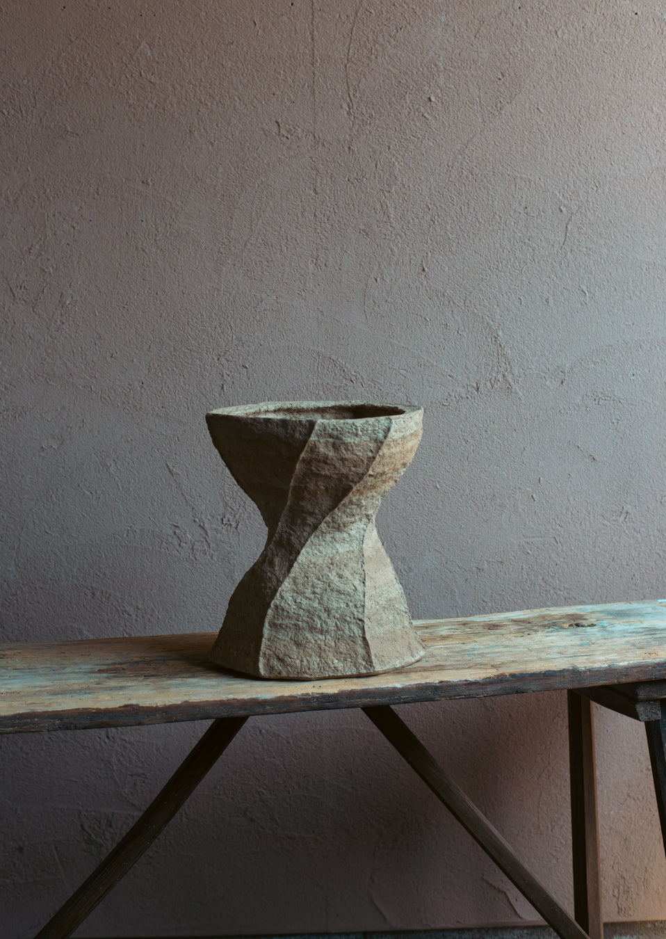 ADOBE Stool no.4 Handmade Paper Pulp Sculpture