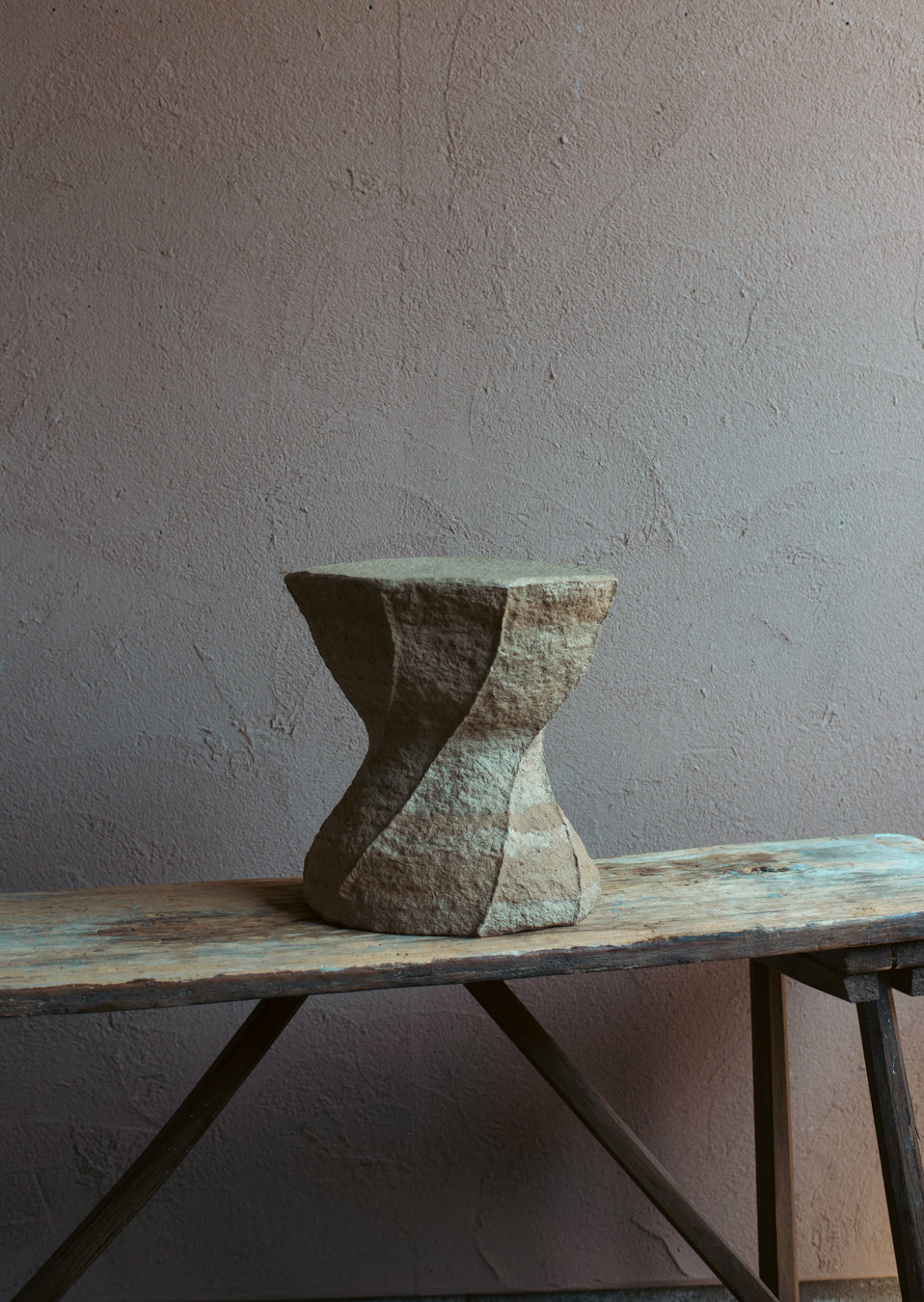 ADOBE Stool no.4 Handmade Paper Pulp Sculpture