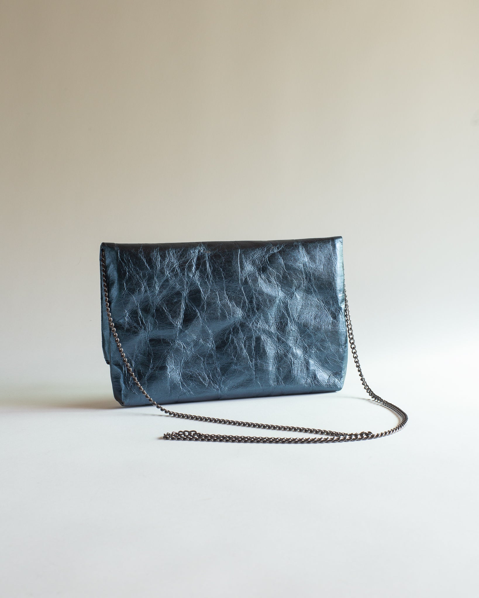 FOLDED CLUTCH Paper Handbag with Chain