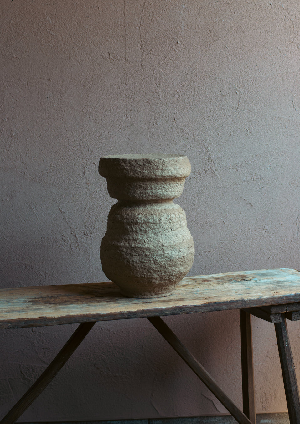 ADOBE Stool no.3 Handmade Paper Pulp Sculpture