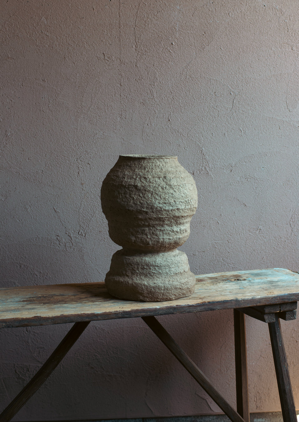 ADOBE Stool no.3 Handmade Paper Pulp Sculpture